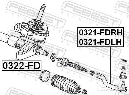 Тяга рулевая 0322FD Febest