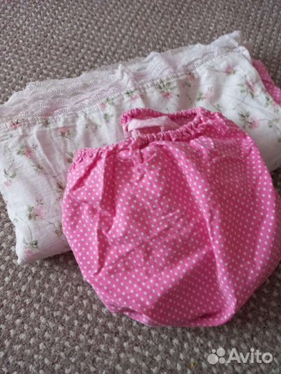 Одеяло с простынью на резинке в кроватку