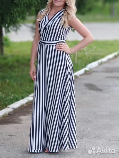 Платье в пол на запах