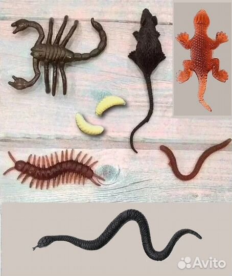 Фигурки животных и овощей-фруктов (штучно)
