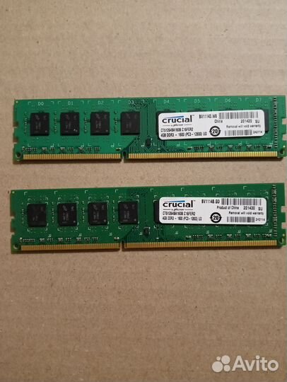 Оперативная память ddr3 4gb 8gb 1600