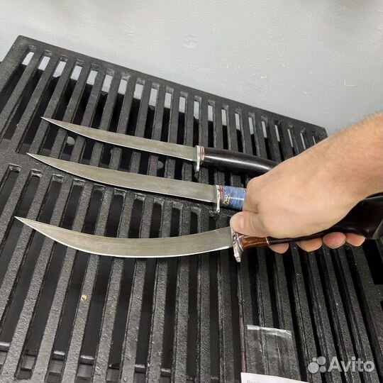 Филейный нож дамасская сталь