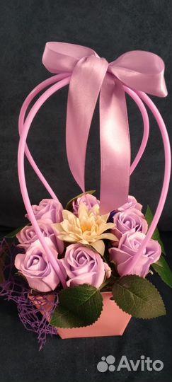 Букет из 9 роз из мыла
