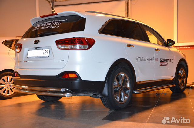 KIA Sorento Prime 2015 Защита заднего бампера