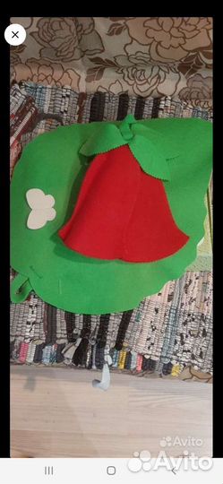 Банная шапка и коврик.100 войлок