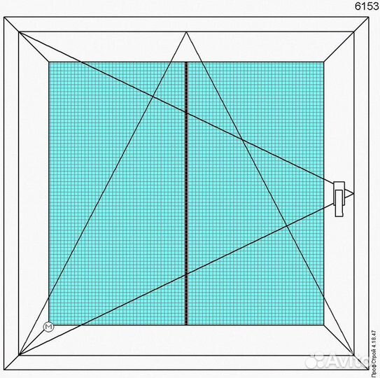 Окно пвх 900x870