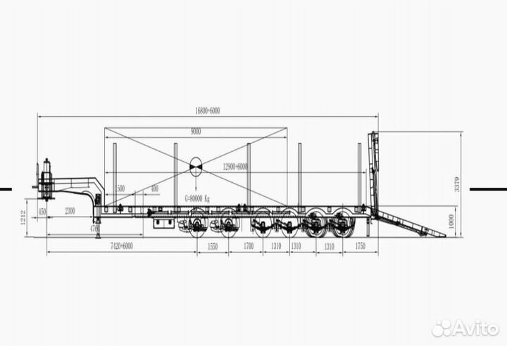 Полуприцеп трал (тяжеловоз) AMUR LYR9906TDPL, 2024
