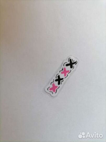 Чёрно-розовые стикеры в стиле y2k (ручная работа)