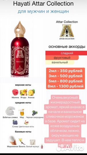 Духи на распив