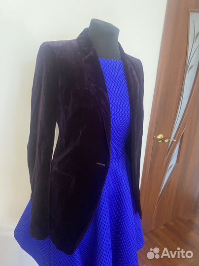 Massimo dutti пиджак велюровый S