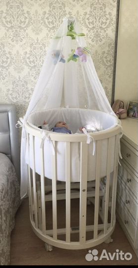 Детская кроватка с маятником трансформер