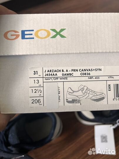 Новые кроссовки geox