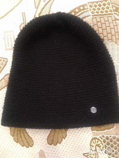 Шапка вязаная зимняя женская со снудом б/у