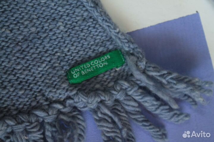 Винтажный женский шарф с вышивкой