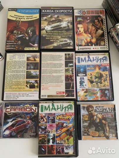 DVD и CD диски с играми (за 65 шт)