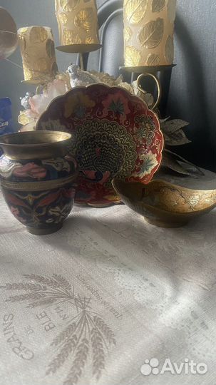 Ваза Китай,ссср,с ручной подрисовкой