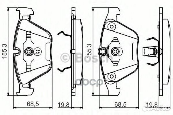 Колодки тормозные дисковые перед 0986495082