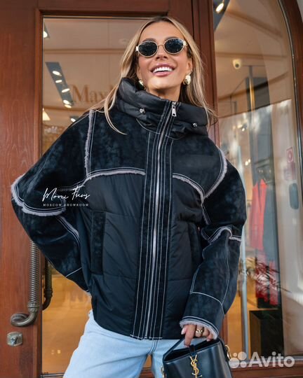 Куртка черная с капюшоном 75 см