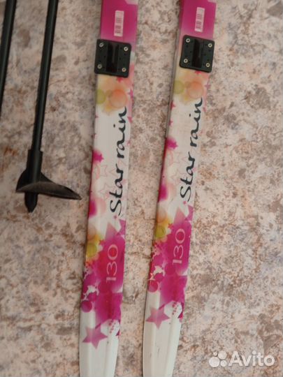 Лыжи беговые детские 130 комплект