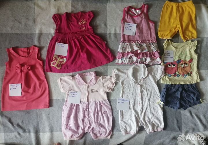 Платье,сарафан,шорты,песочник, костюм р. 74,80,86