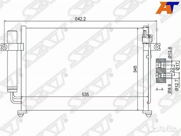 Радиатор кондиционера hyundai getz, hyundai getz 02-10