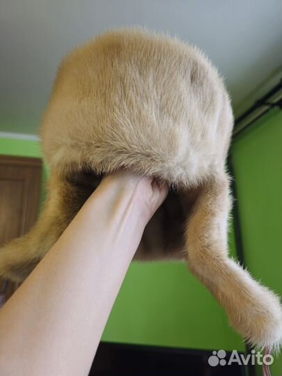 Шапка ушанка норковая