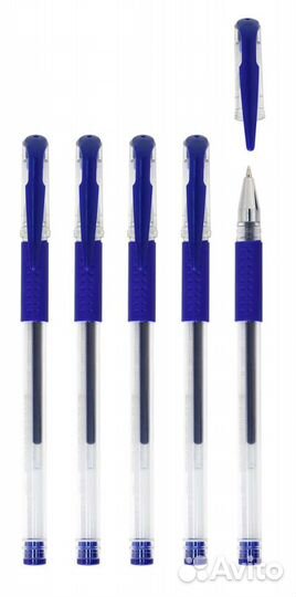Ручка синяя гелевая lite 12 Шт 0,5 мм Канцелярия