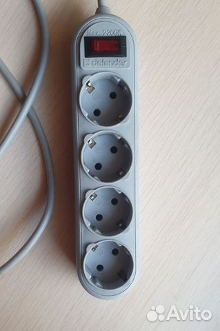 Удлинитель / Сетевой фильтр 4 розетки 1,5 м