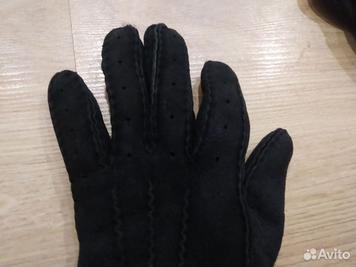 Перчатки замшевые мужские бу