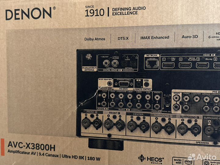 Аудиоресивер Denon AVC-X3800H Black
