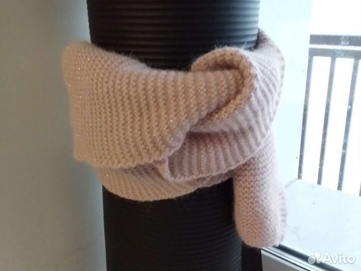 Шапка, шарф ангора бу