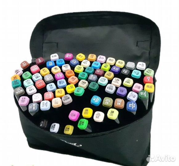 Маркеры для скетчинга в чехле 80 цветов