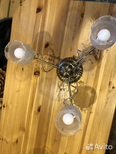 Люстра хрустальная и светельник 2 шт
