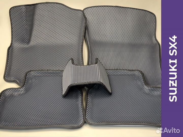 EVA коврики для suzuki SX4 3D с бортами