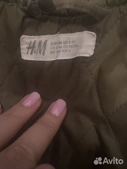 Парка утепленная детская h&m