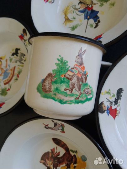 Детская эмалированная посуда СССР