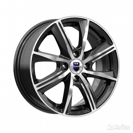 Литые диски 6x15 4x100 54.1 ET46 кик Арнар алмаз черный SK