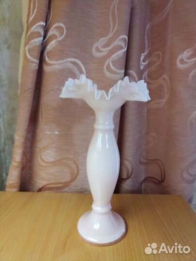 Подсвечник СССР стекло розовый