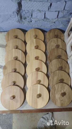 Крышки для корзин, свечей, банок из дерева