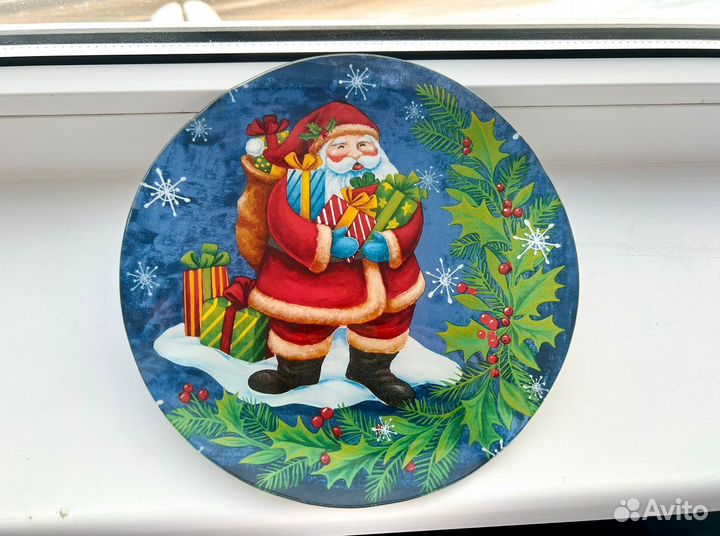 Тарелка для сервировки новогодняя 20 см