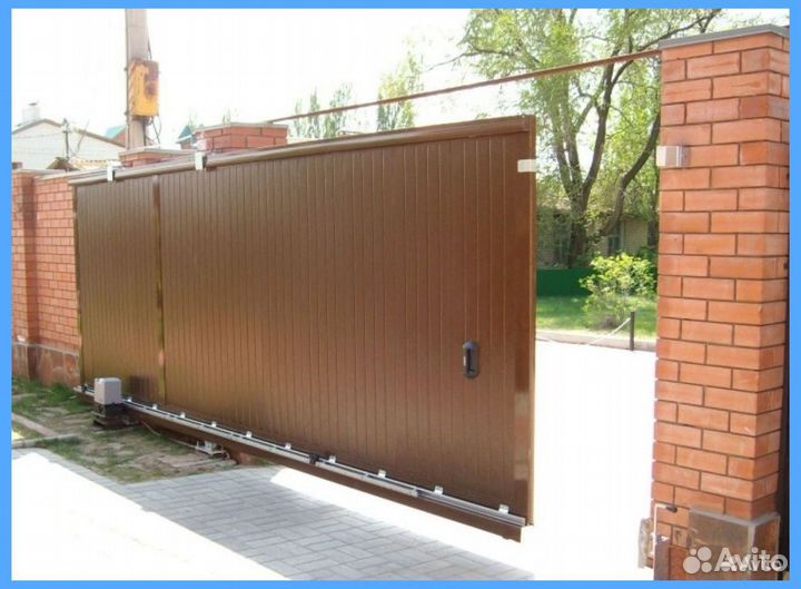 Откатные ворота с установкой