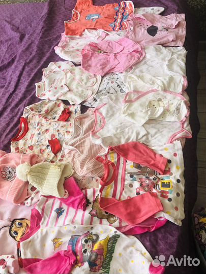Вещи пакетом для девочки 0-1,5года