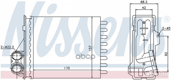Радиатор отопителя 76512 Nissens