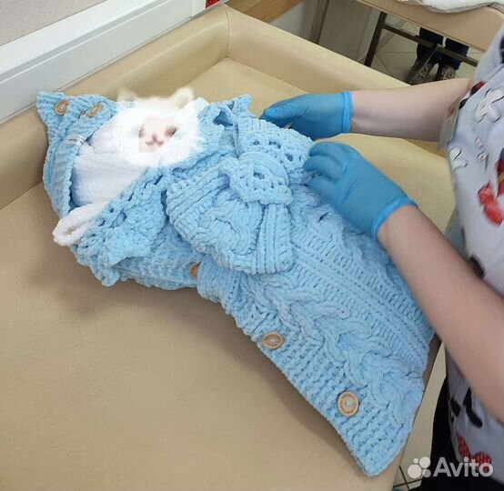 Плюшевый комплект на выписку ручной работы