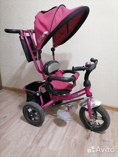 Детский 3 колесный велосипед с родительским рулем