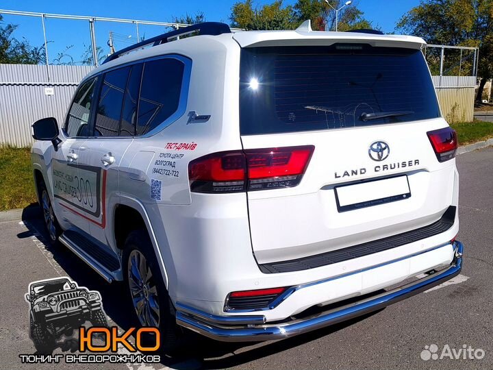 Защита заднего бампера TLC 300