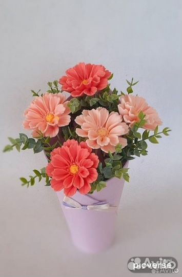 Букет из цветов в мыльном исполнении