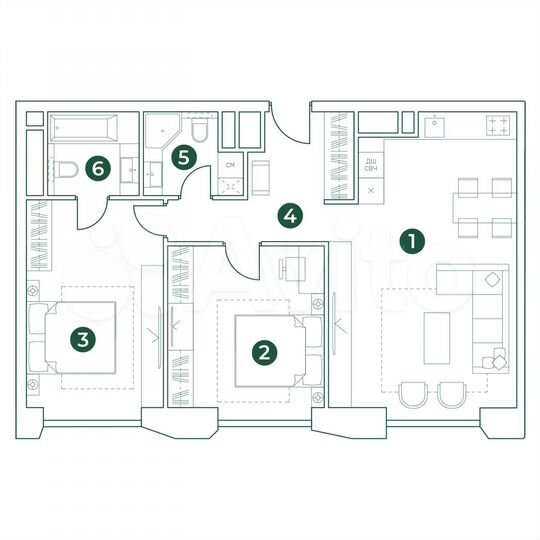 3-к. квартира, 76,8 м², 29/31 эт.