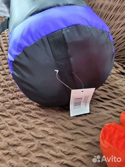 Спальный мешок пуховый (190+30)х80см (t-25C) синий