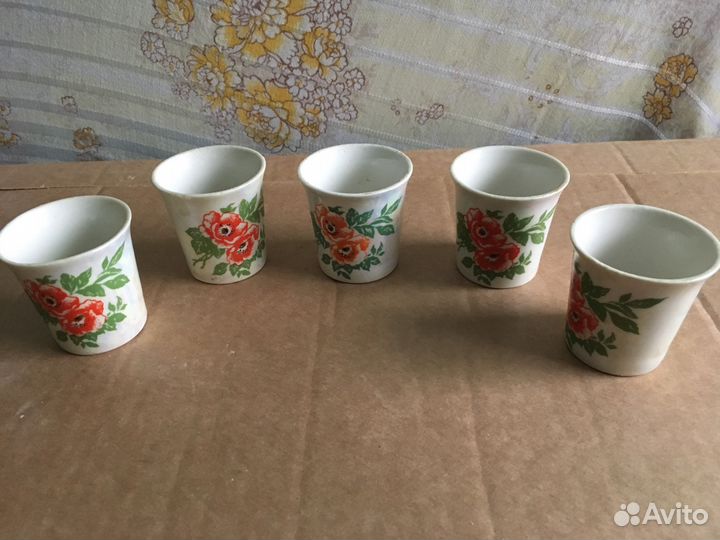 Рюмки фарфоровые СССР 5 шт